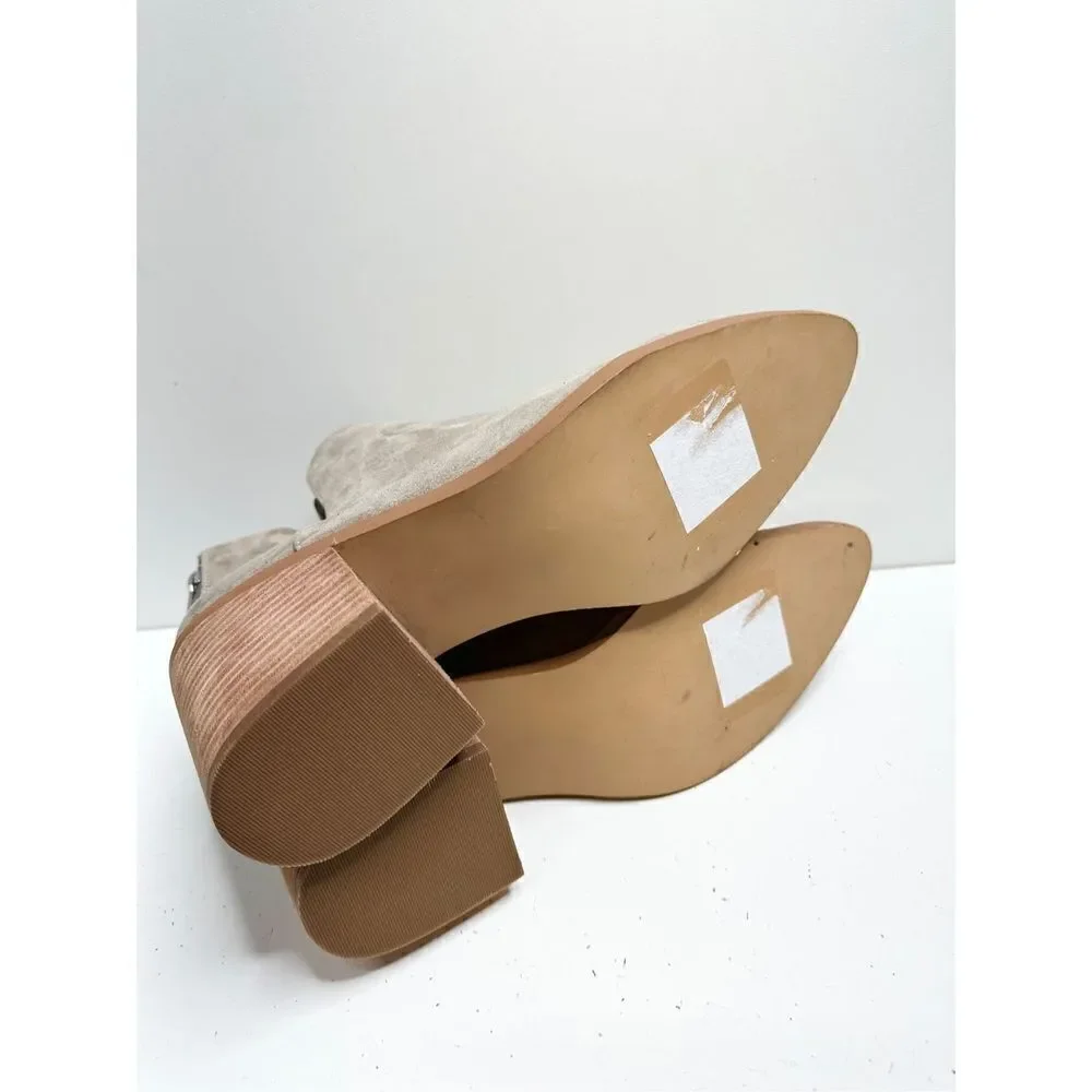 BP Boots Womens 10 Brynne‎ Gray Block Heel Cut Out Zip Western Booties